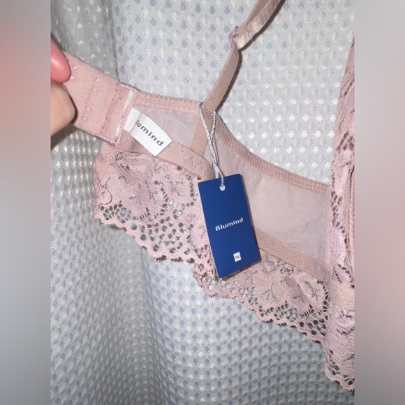 Women’s Blumind soft pink stretchy Lace bralette size XL NWT - Picture 7 of 11